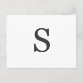 "Buchstabe S" Postkarte (Vorderseite)