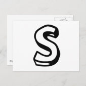 Buchstabe S Postkarte (Vorne/Hinten)