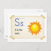 Buchstabe S Postkarte (Vorne/Hinten)