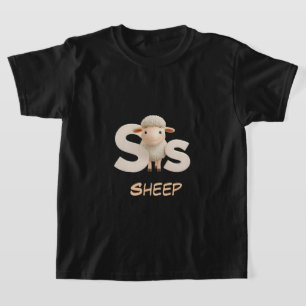 Buchstabe S Schaf Bildung Kinder T-Shirt Großbuc