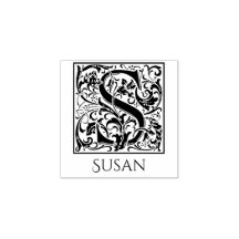 Buchstabe S Vintager erster Buchstabe mit Individu