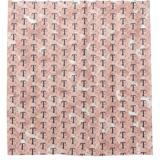 Buchstabe T Duschvorhang (Vorderseite)
