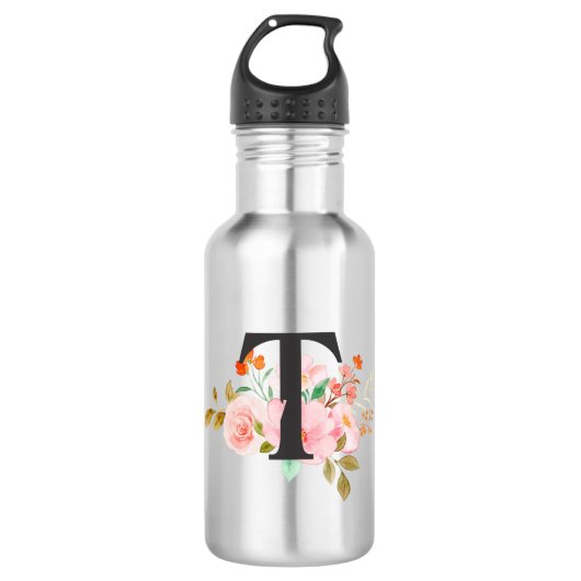 Buchstabe T Edelstahlflasche (Vorderseite)