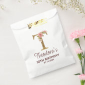 Buchstabe T Gold Monogramm Blush Rosa Rosen Geschenktütchen (Versiegelt)