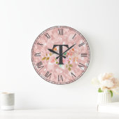 Buchstabe T Große Wanduhr (Zuhause)