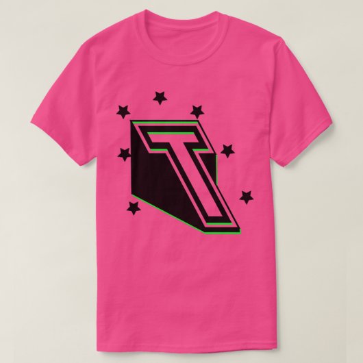 Buchstabe T Hauptstadt Buchstaben Name Buchstaben  T-Shirt (Design vorne)