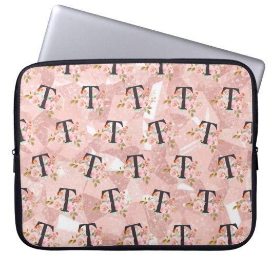 Buchstabe T Laptopschutzhülle (Vorderseite)