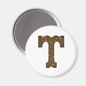 Buchstabe T Magnet (Vorderseite/Rückseite)