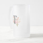 Buchstabe T Mattglas Bierglas (Vorderseite Links)