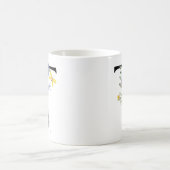 Buchstabe T mit Blumen Kaffeetasse (Mittel)