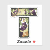 Buchstabe T mit militärischer Tarnung Aufkleber (Blatt)