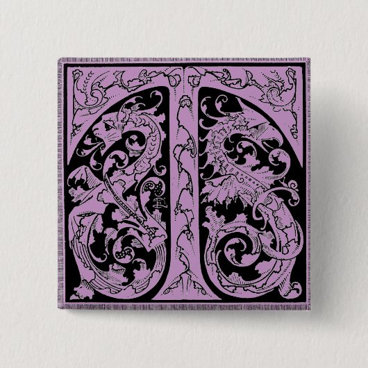 Buchstabe T mit Schaltfläche Dragons Button (Vorderseite)