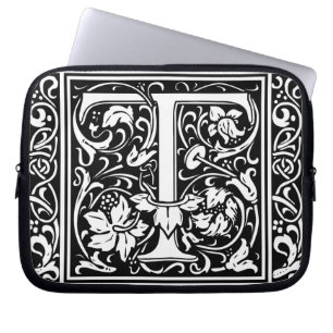 Buchstabe T Mittelalterliche Monogramm-Kunst Art N Laptopschutzhülle