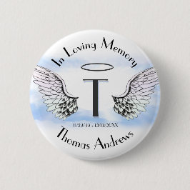 Buchstabe T | Name hinzufügen | Memorial Button