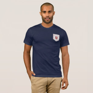 Buchstabe U - Anfangsname Alphabet Pocket Side Ver T-Shirt