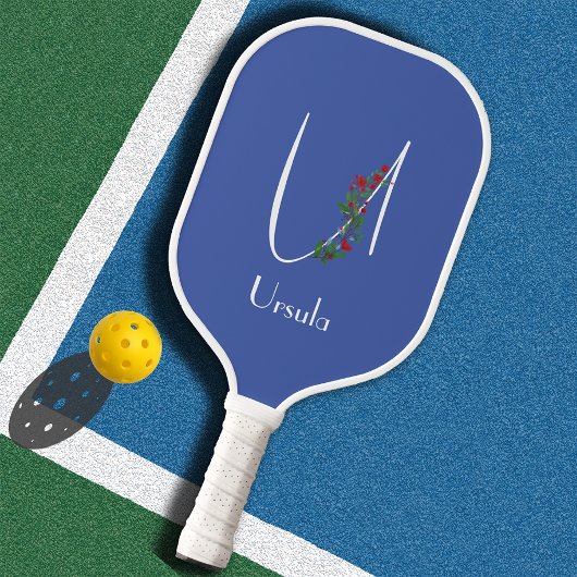 Buchstabe U blau Pickleball Schläger
