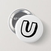 Buchstabe U Button (Vorne & Hinten)