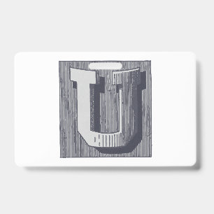 Buchstabe "U" Elegant Bestickt Ausweis