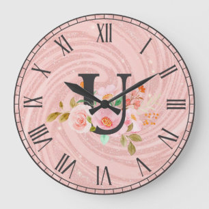 Buchstabe U Große Wanduhr