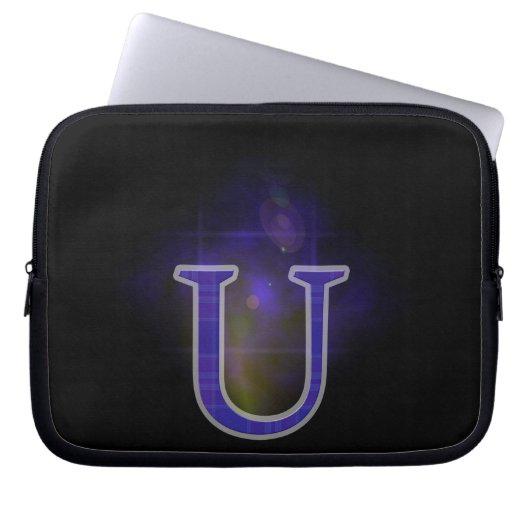Buchstabe U Laptopschutzhülle (Vorderseite)
