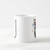 Buchstabe U mit Blumen Kaffeetasse (Mittel)
