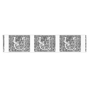 Buchstabe U Mittelalterliche Monogramm-Kunst im Ju Kurzer Tischläufer