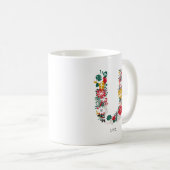 Buchstabe U | Monogramm-I-Tasse für den Blasenbrie Kaffeetasse (VorderseiteRechts)