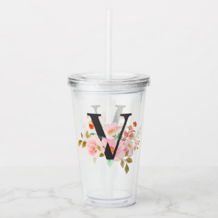 Buchstabe V Acryltrinkbecher