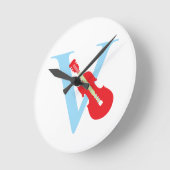 Buchstabe V Anfangszeit Runde Wanduhr (Winkel)