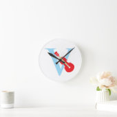 Buchstabe V Anfangszeit Runde Wanduhr (Zuhause)