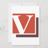Buchstabe V Einladung (Vorderseite)