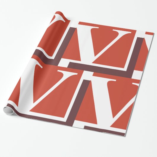 Buchstabe V Geschenkpapier (Ungerollt)