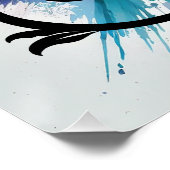 Buchstabe 'V', helle Regenbogenmonogramm, Name der Poster (Ecke)