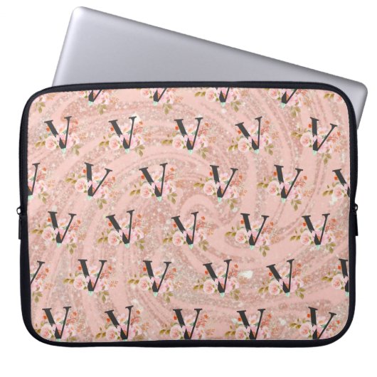Buchstabe V Laptopschutzhülle (Vorderseite)