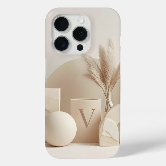 Buchstabe V Minimal Monogramm-Handyhülle – Ästheti Case-Mate iPhone Hülle (Rückseite)