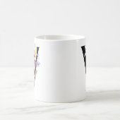 Buchstabe V mit Blumen Kaffeetasse (Mittel)