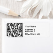 Buchstabe V Mittelalterliches Monogramm Jugendstil (Insitu)