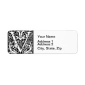 Buchstabe V Mittelalterliches Monogramm Jugendstil (Vorne)