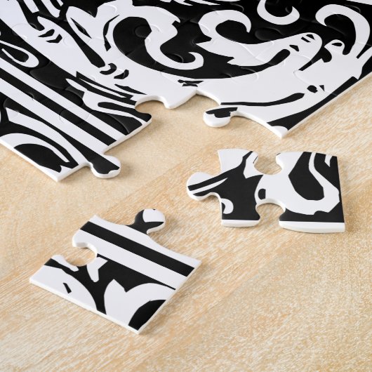 Buchstabe V Mittelalterliches Monogramm Jugendstil Puzzle (Seite)