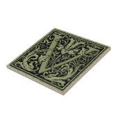 Buchstabe V Monogramm des ersten Schreibens Fliese (Seite)