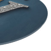 💎 Buchstabe V Monogramm Eleganter Luxus-Home-Stil Schneidebrett (Ecke)