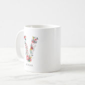 Buchstabe V | Monogramm-I-Tasse für den Blasenbrie Kaffeetasse (Vorderseite Links)
