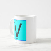 Buchstabe V Periodensystem Kaffeetasse (Vorderseite Links)
