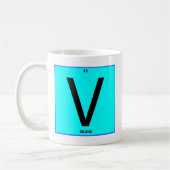 Buchstabe V Periodensystem Kaffeetasse (Links)