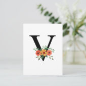 Buchstabe V Postkarte (Stehend Vorderseite)