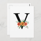 Buchstabe V Postkarte (Vorne/Hinten)