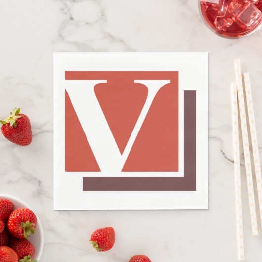 Buchstabe V Serviette (Beispiel)