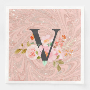 Buchstabe V Serviette
