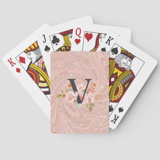 Buchstabe V Spielkarten (Rückseite)