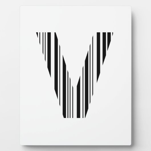BUCHSTABE V STRICHCODE Erster Anfangs-Strichcode-M Fotoplatte (Vorderseite)